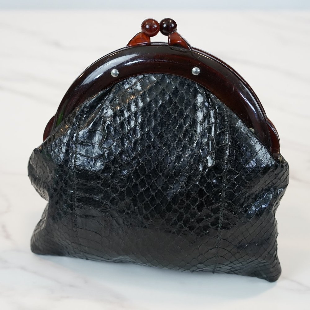 LEVIN Genuine Vintage Snake Skin Purse